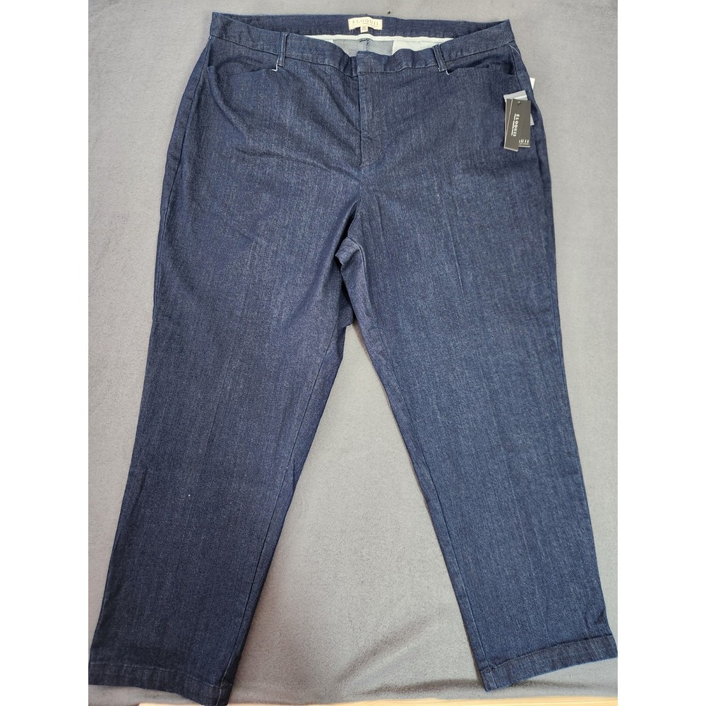 NWT Eloquii Denim‎ Dark Wash Mom Jeans Women's Everyday Casual Plus 22 Avg